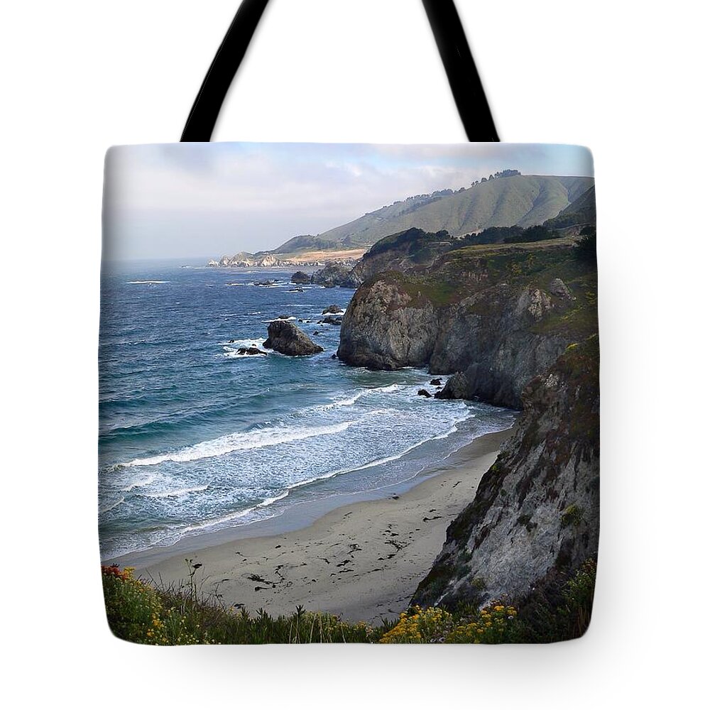 Beach Tote Bag featuring the photograph Cove by Steve Ondrus