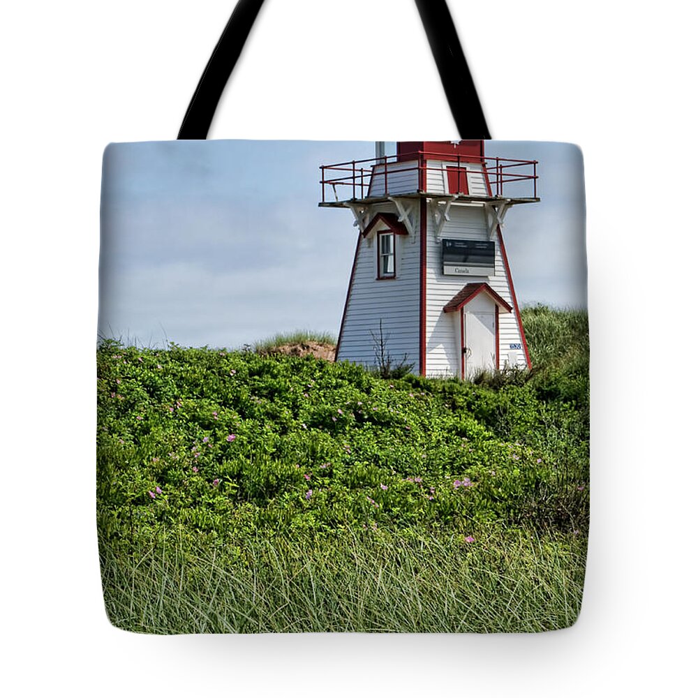 Lighthouses Tote Bag featuring the photograph Covehead Harbour #1 by Nikolyn McDonald
