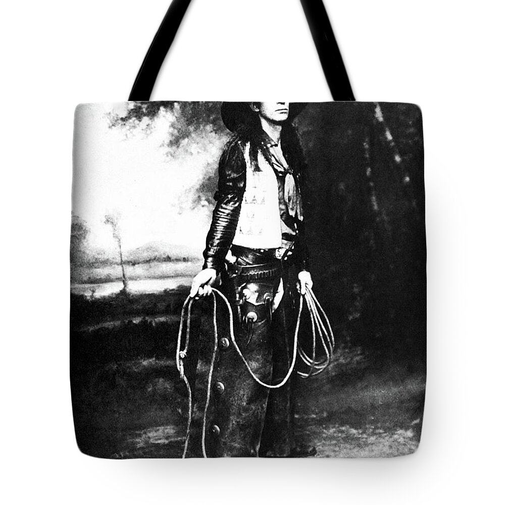 1880 Tote Bag featuring the photograph Cowboy, C1880 by Granger