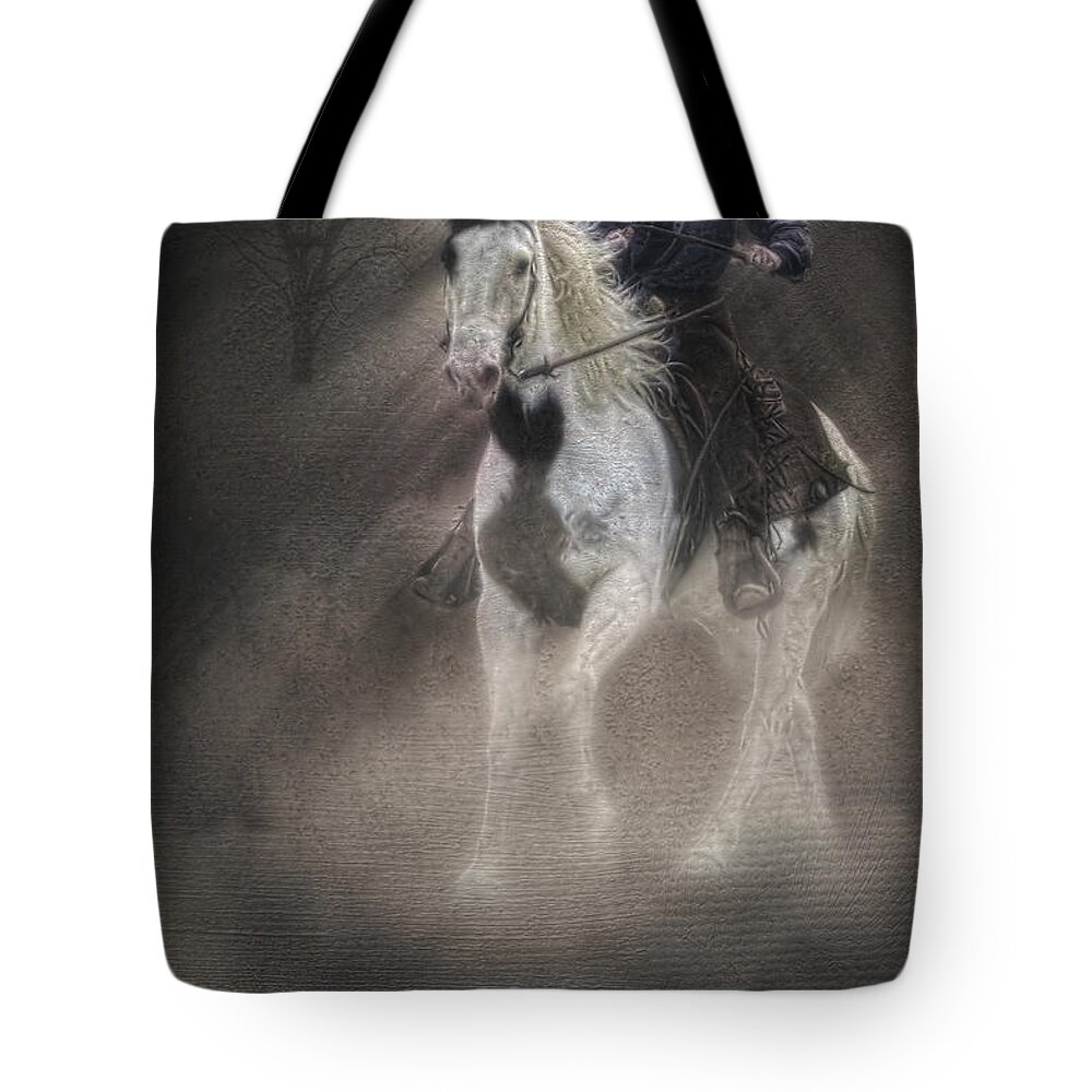 Animals Tote Bag featuring the photograph Cowgirl and Knight by Susan Candelario