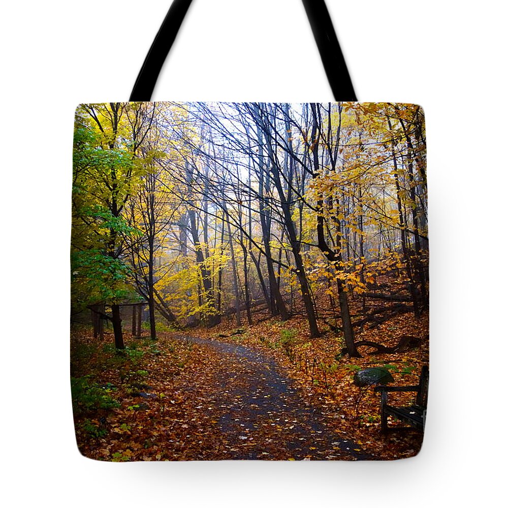 Autumn Tote Bag featuring the photograph Cozy Fall Corner by Jacqueline Athmann