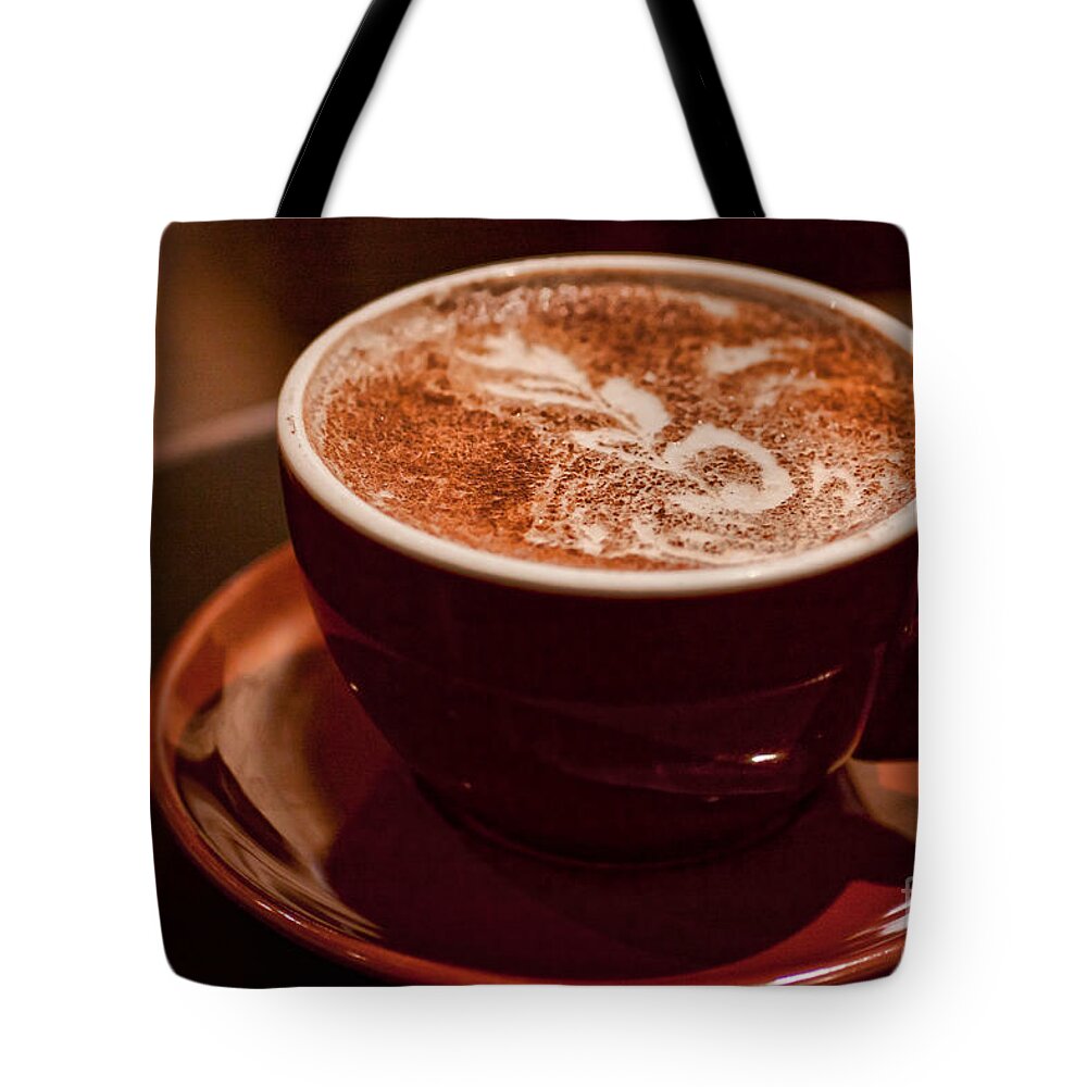 Cozy Tote Bag featuring the photograph Cozy Latte by Ana V Ramirez