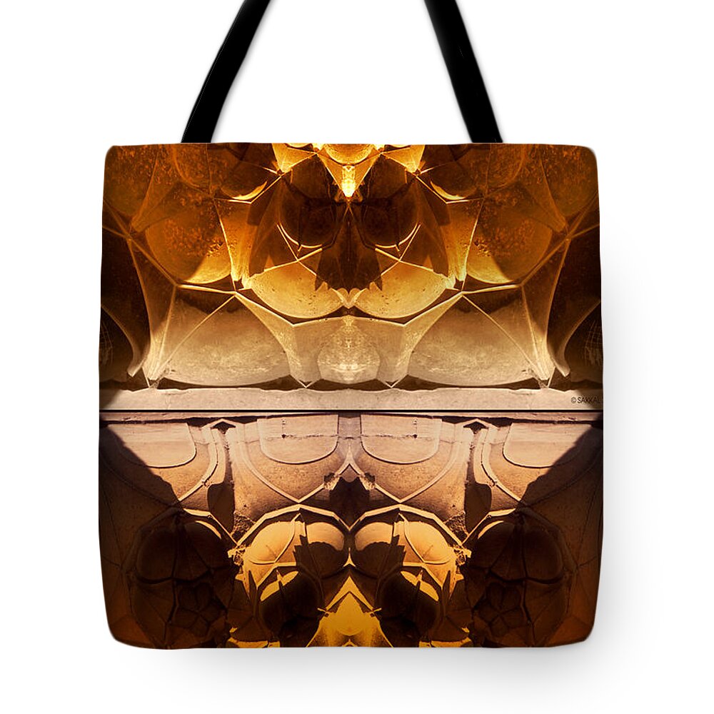 Aleppo Tote Bag featuring the photograph Crack radiance by Mamoun Sakkal