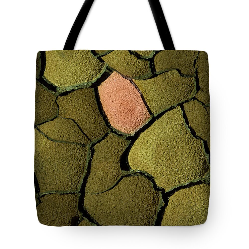 Natural Pattern Tote Bag featuring the photograph Cracked, Dry Earth, Fertile Soil And by Paolo Negri