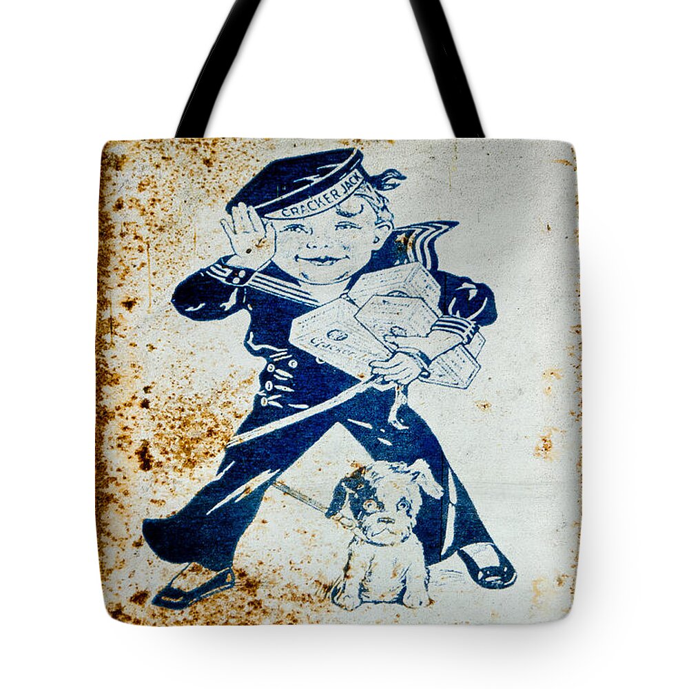 Sign Tote Bag featuring the photograph Cracker Jacks by Paul Mashburn