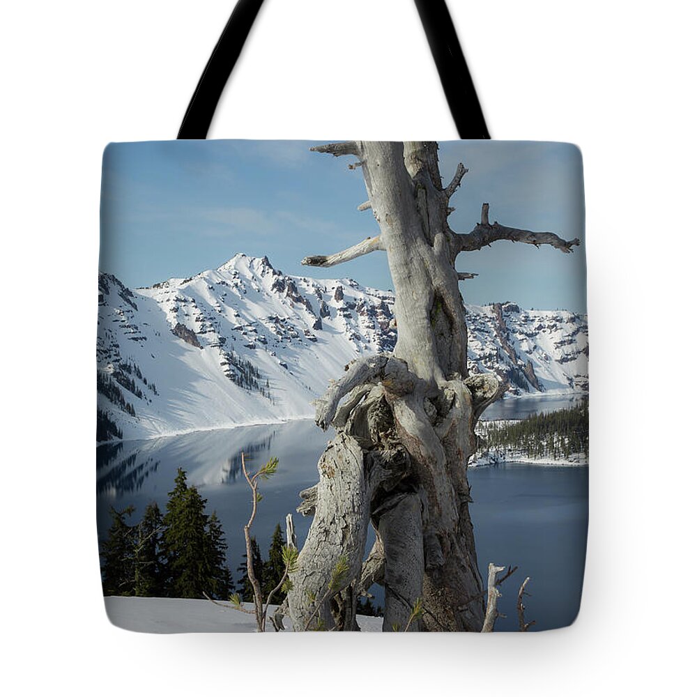 Crater Lake Tote Bag featuring the photograph Crater Lake National Park by Bob Pool