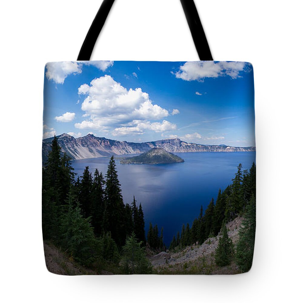 Cauldera Tote Bag featuring the photograph Crater Lake Pnorama - 2 by Dan Hartford