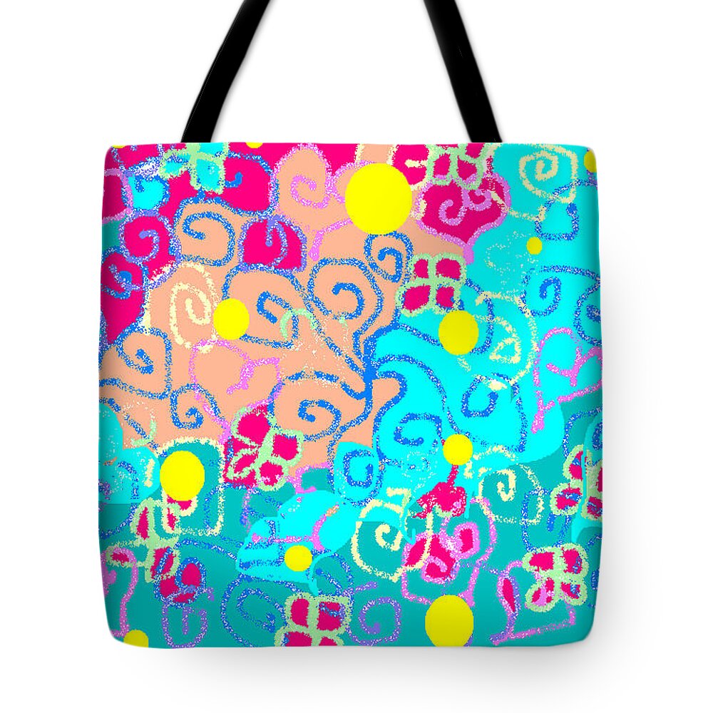 Crazy Tote Bag featuring the digital art Crazy Painting by Ingrid Van Amsterdam