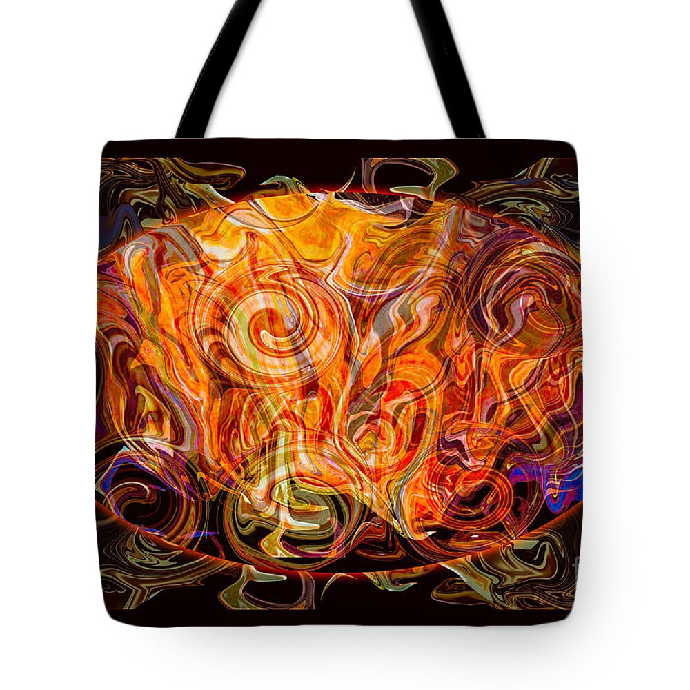 5x7 Tote Bag featuring the digital art Creation Abstract Digital Artwork by Omaste Witkowski