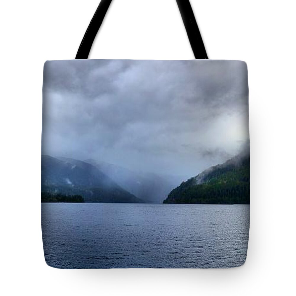 Clouds Tote Bag featuring the photograph Crescent Lake by David Andersen