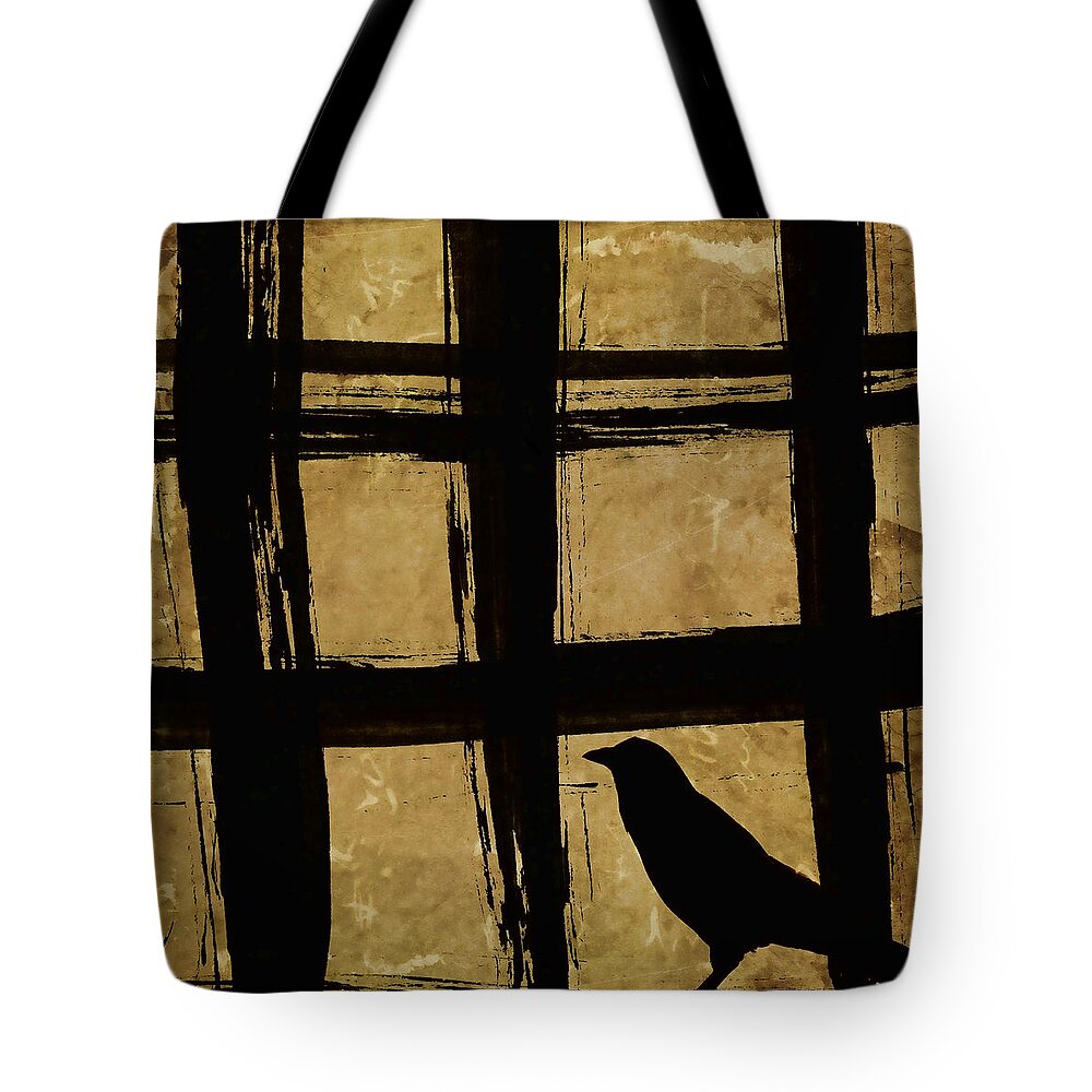 Crow Tote Bag featuring the photograph Crow and Golden Light Number 2 by Carol Leigh
