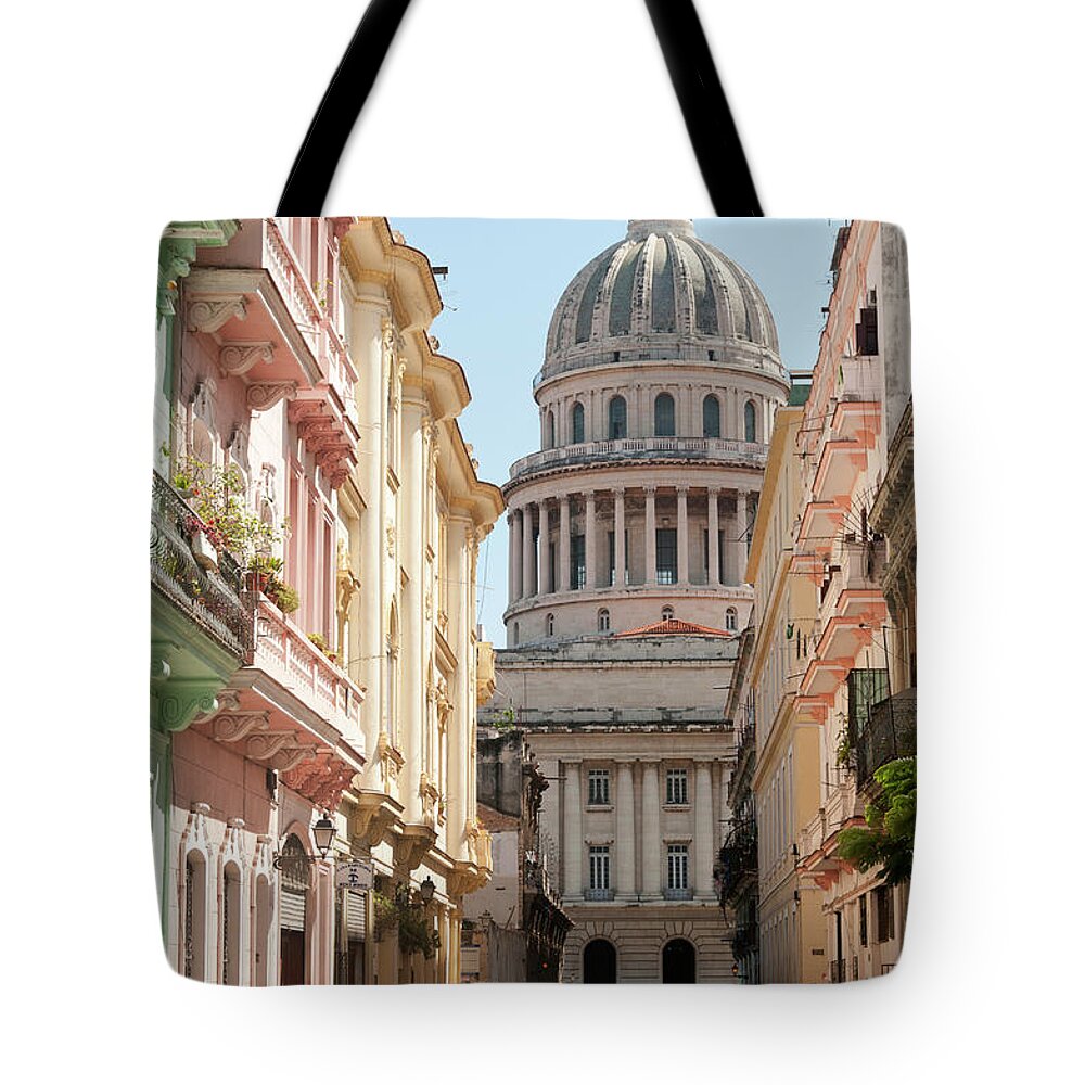Apartment Tote Bag featuring the photograph Cuban Capitolo Nacional by John Elk Iii
