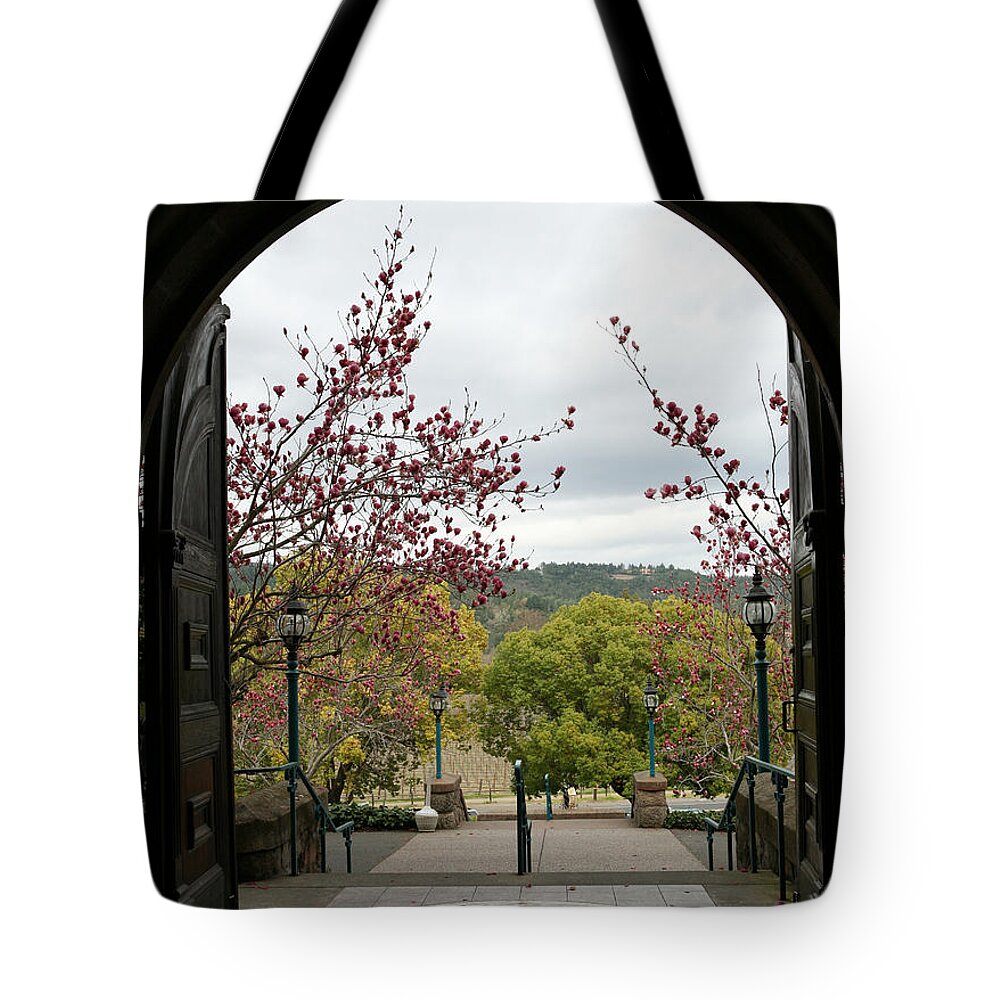 Culinary Institute Tote Bag featuring the photograph Culinary Institute of America at Greystone by Carol Lynn Coronios