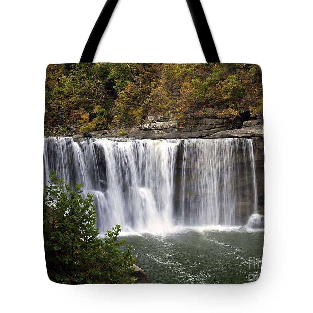 Rural Tote Bag featuring the photograph Cumberland Falls h by Ken Frischkorn