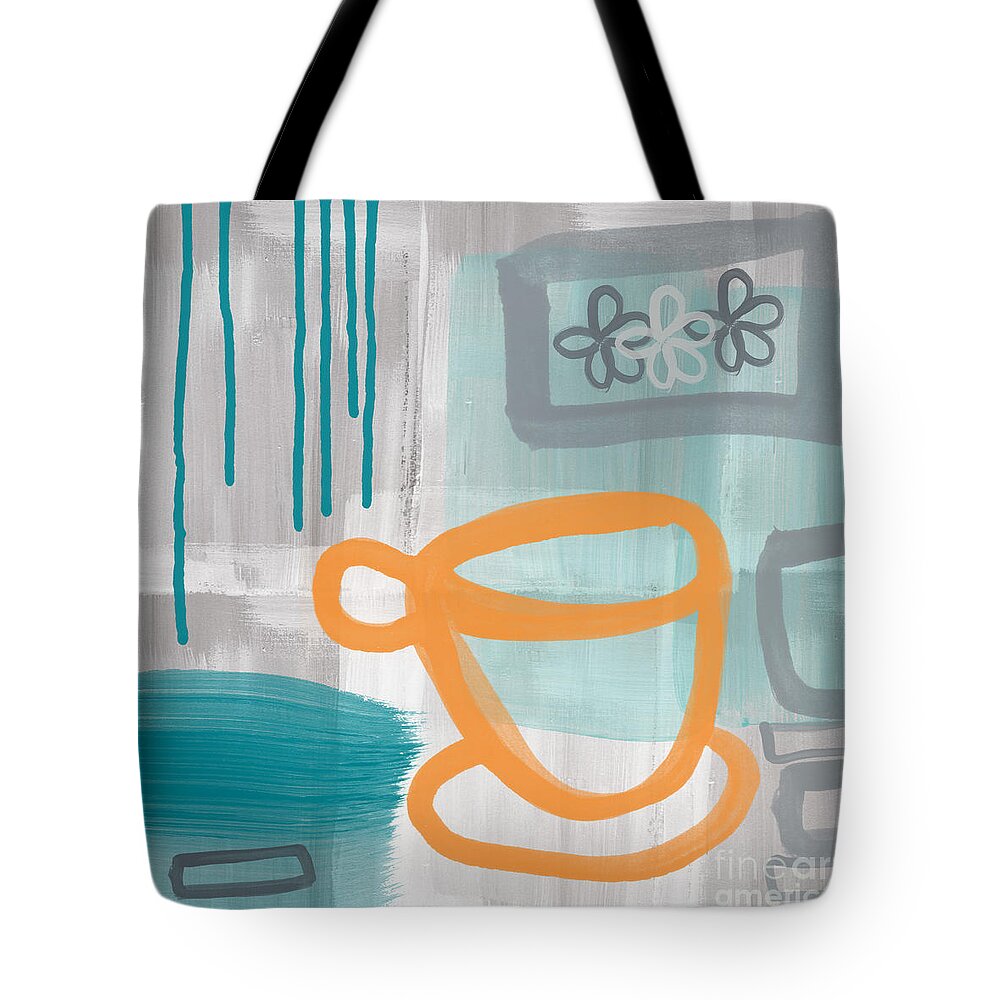 Coffee Tote Bag featuring the painting Cup Of Happiness by Linda Woods