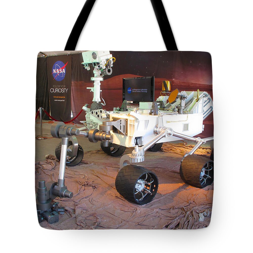 Curiosity Tote Bag featuring the photograph NASA's Curiosity Rover - Mars Science Laboratory by Ram Vasudev