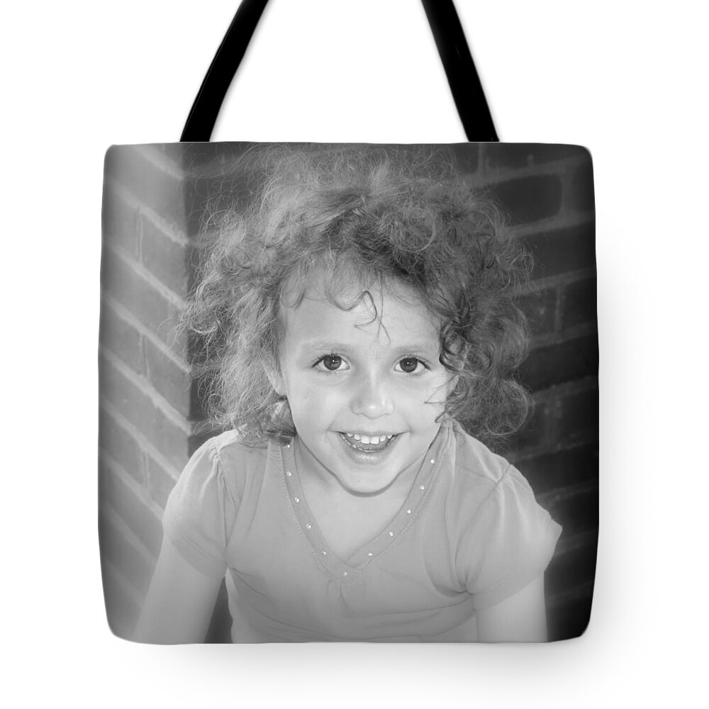 Girl Tote Bag featuring the photograph Curly by Deborah Crew-Johnson