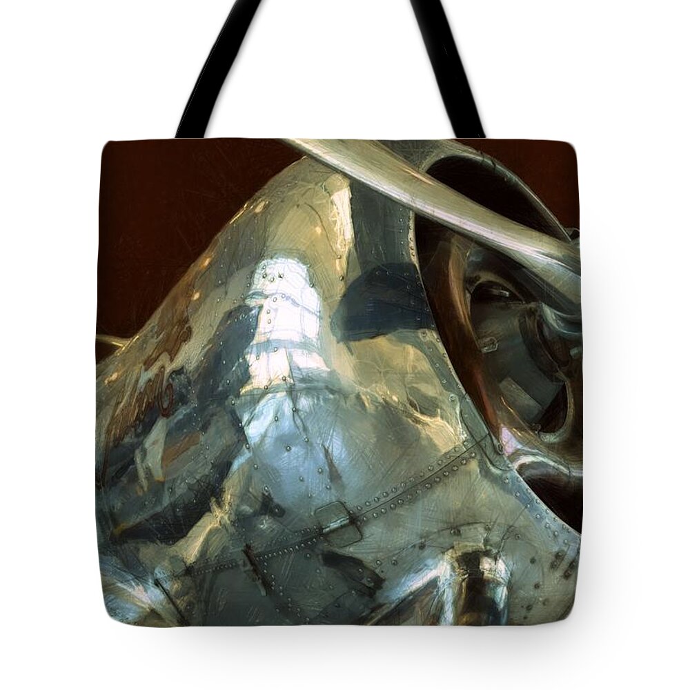 Monoplane Tote Bag featuring the photograph Curtiss-Wright CW-22 Monoplane by Michelle Calkins
