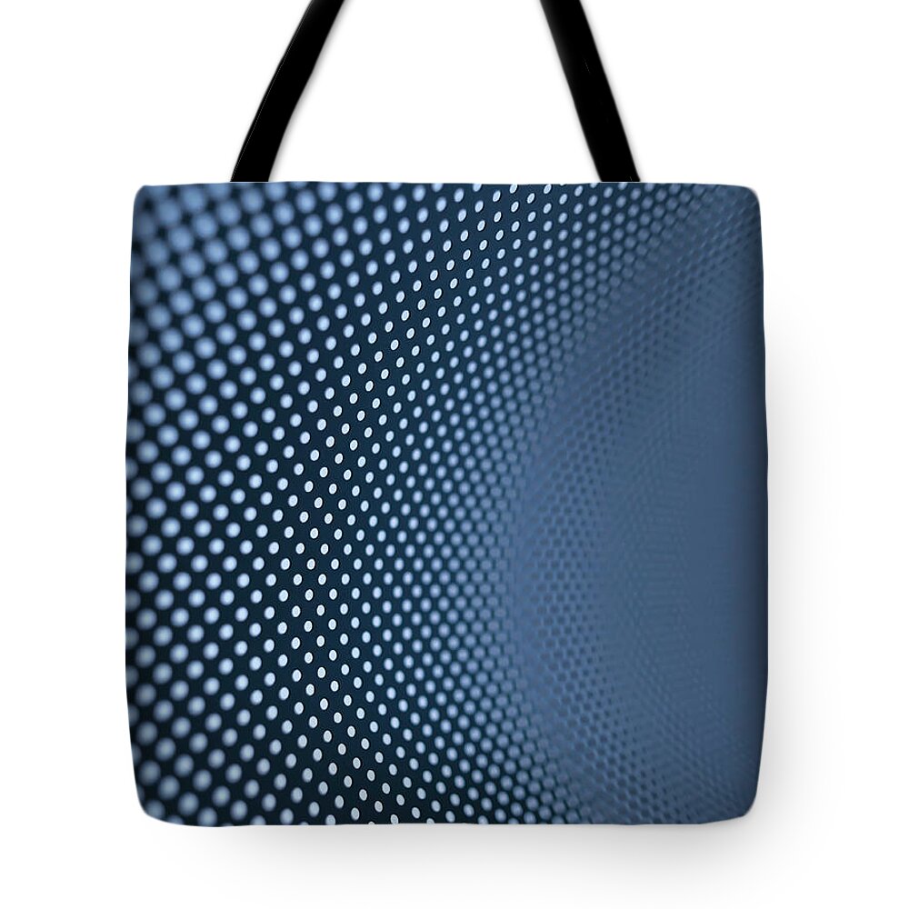 Shadow Tote Bag featuring the digital art Curved Dot Pattern by Ralf Hiemisch
