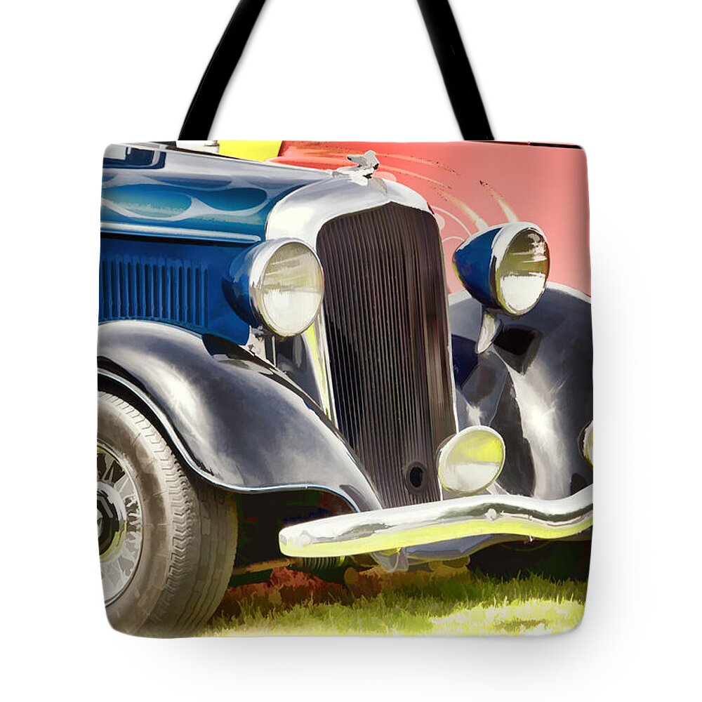 Hot Rod Tote Bag featuring the photograph Custom Hot Rod by Ron Roberts