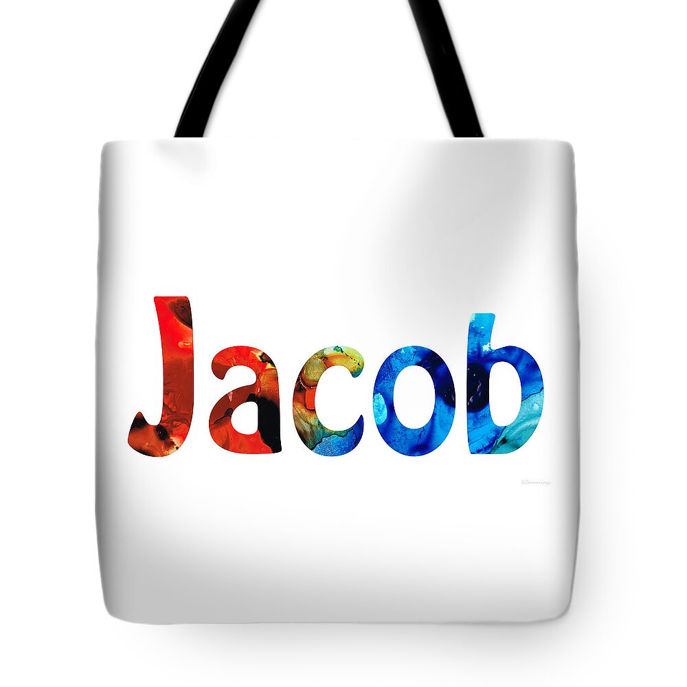 Customized Baby Kids Adults Pets Names - Jacob 5 Name Tote Bag by Sharon  Cummings - Fine Art America