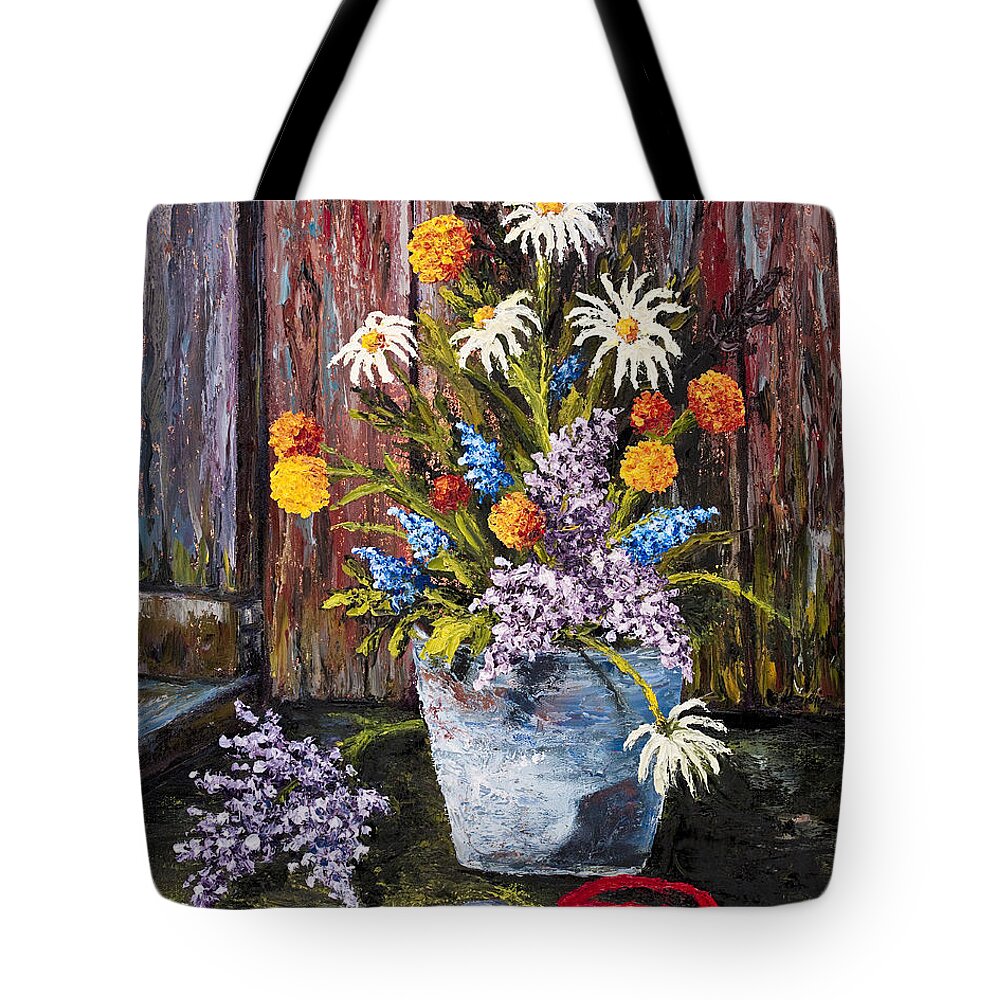 Impressionism Tote Bag featuring the painting Cuttings from My Garden by Darice Machel McGuire