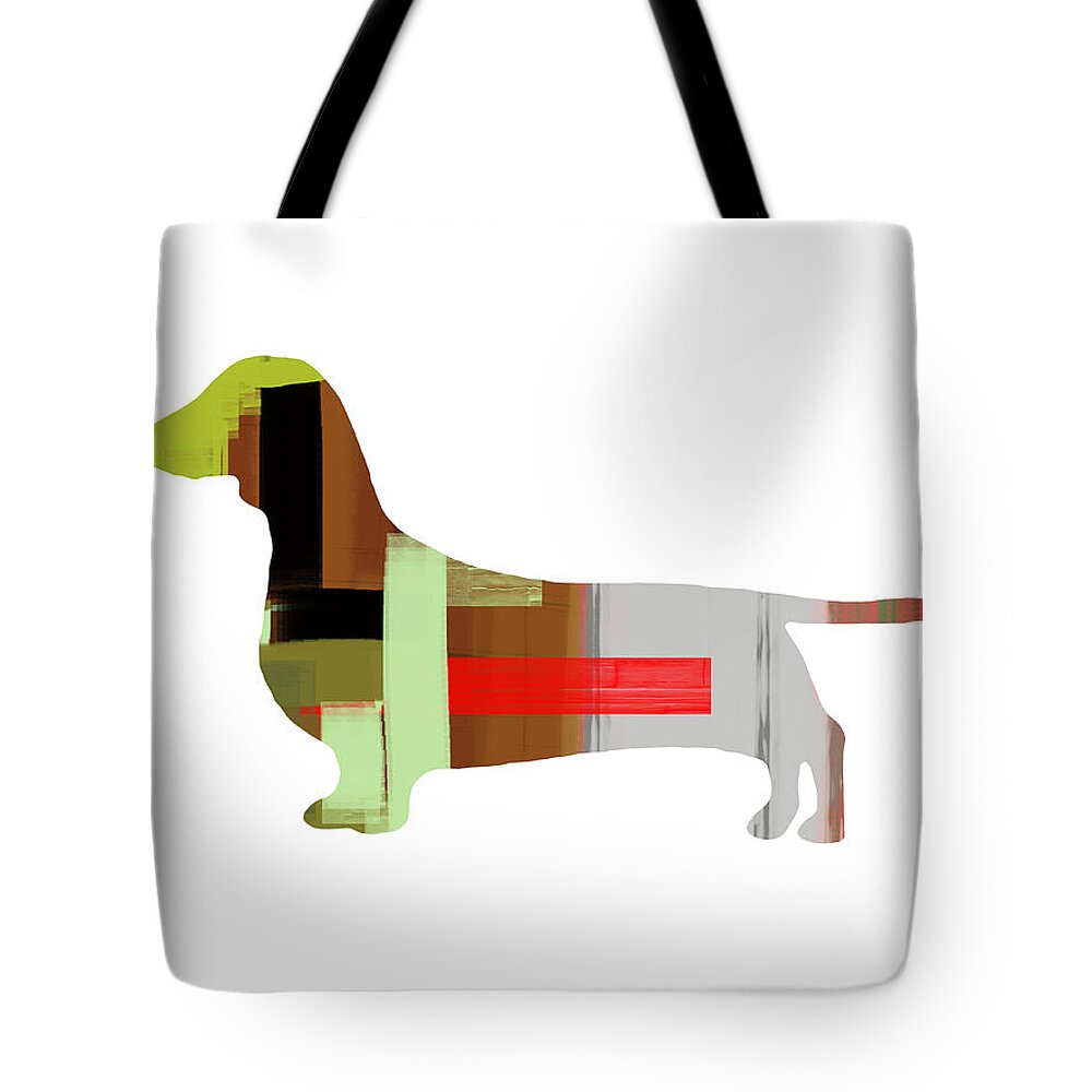 Dachshund Tote Bag featuring the painting Dachshund by Naxart Studio