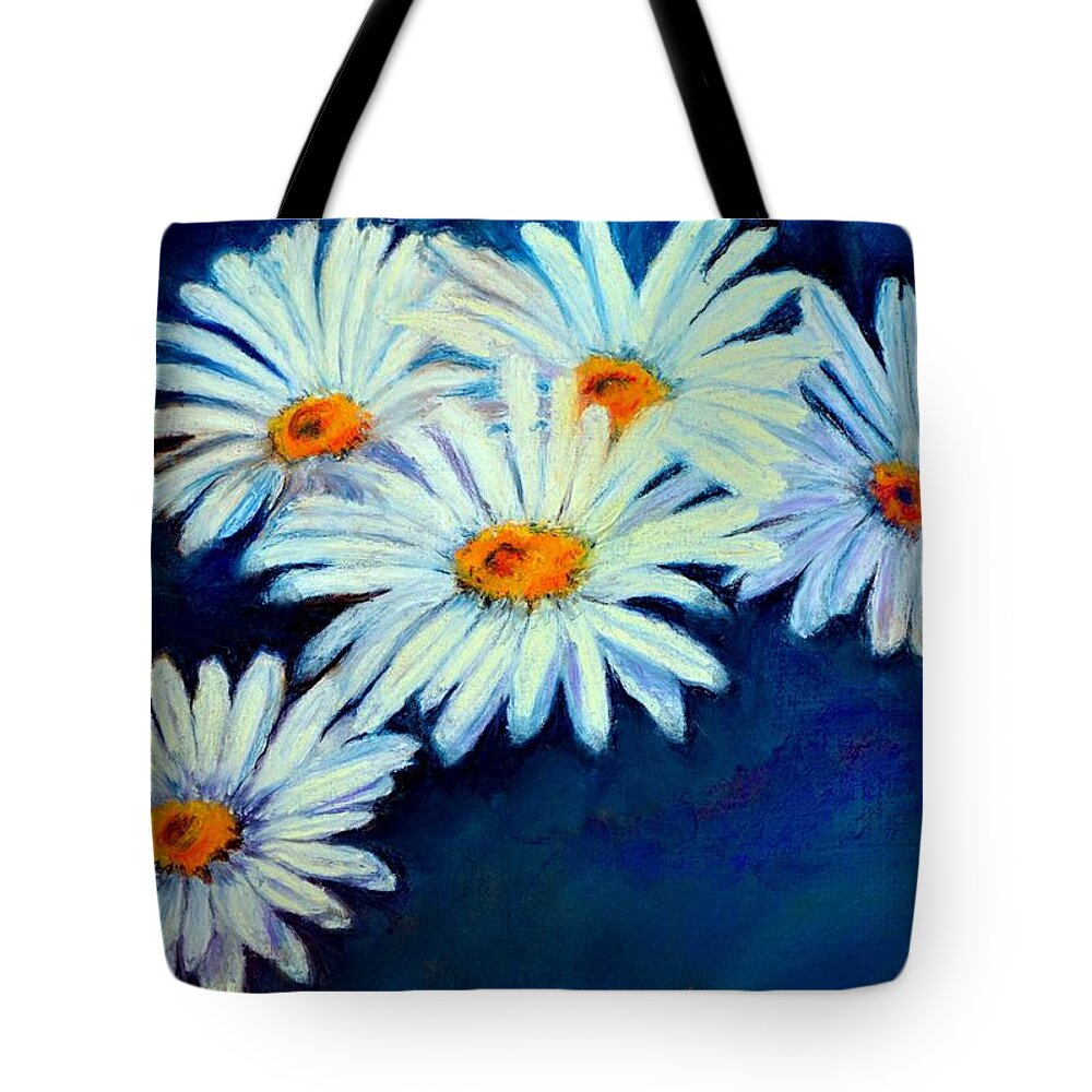 Daisy Tote Bag featuring the pastel Daisy Fever Pastel by Antonia Citrino