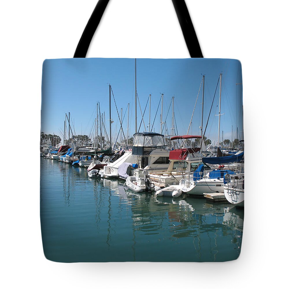 Harbor Tote Bag featuring the photograph Dana Point Harbor by Connie Fox