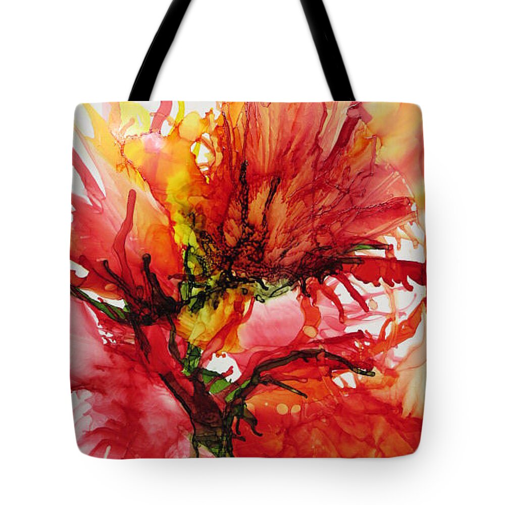 Ink Tote Bag featuring the painting Dance with Me by Kathy Sheeran