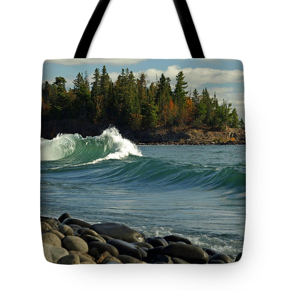 Peterson Nature Photography Tote Bag featuring the photograph Dancing Waves by James Peterson