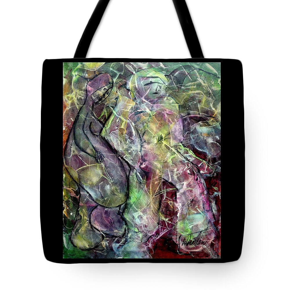 Picasso Tote Bag featuring the painting Dancing With Pablo by Jim Whalen