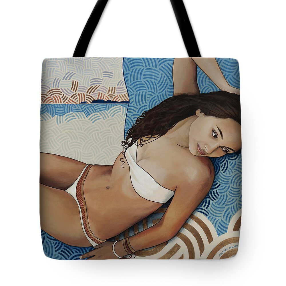 Female Tote Bag featuring the painting Daniela de la Ossa by Nathan Miller