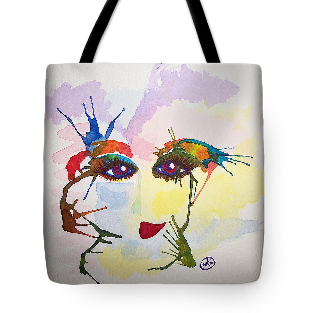 Water Color Tote Bag featuring the painting Danseuse by Kiki Art