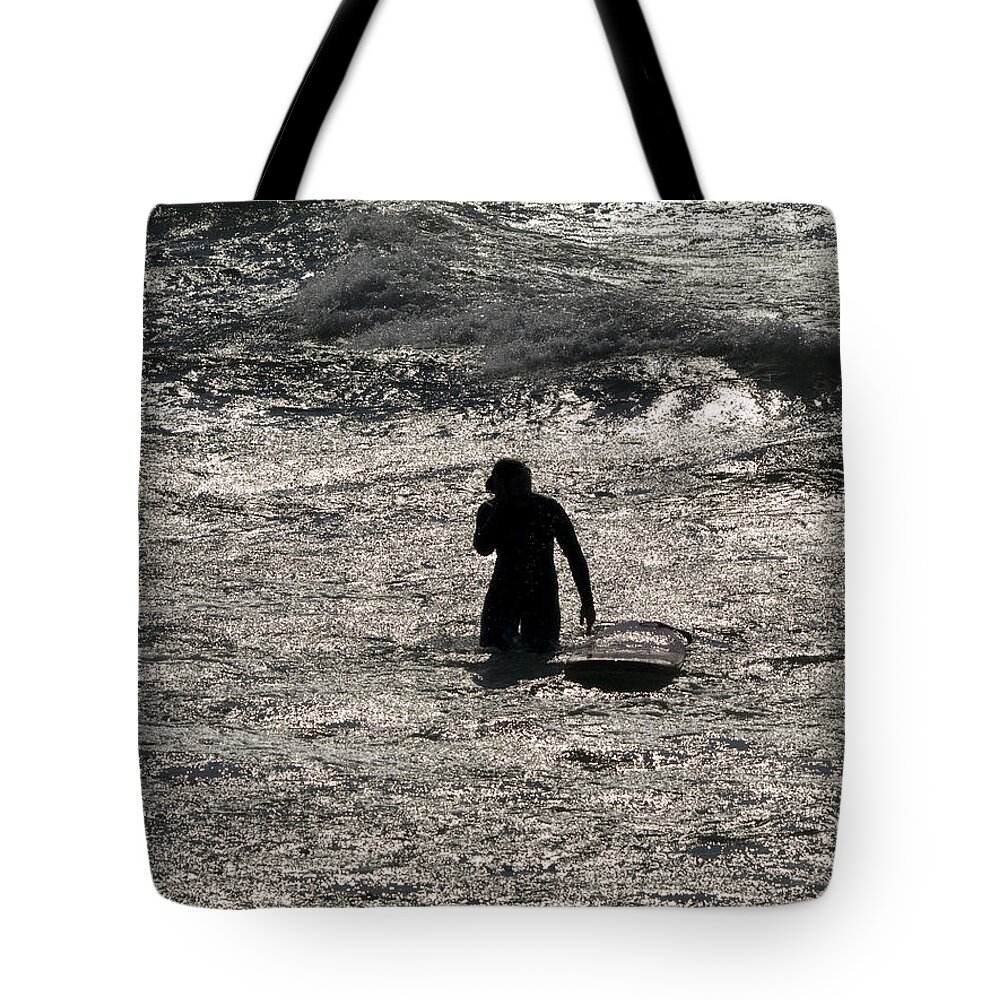 Surf Tote Bag featuring the photograph Dark Surf by Tara Lynn