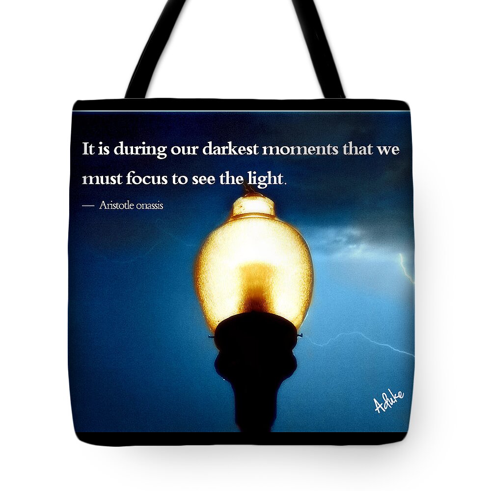 Darkness Tote Bag featuring the photograph Darkness Moments by Maria Aduke Alabi