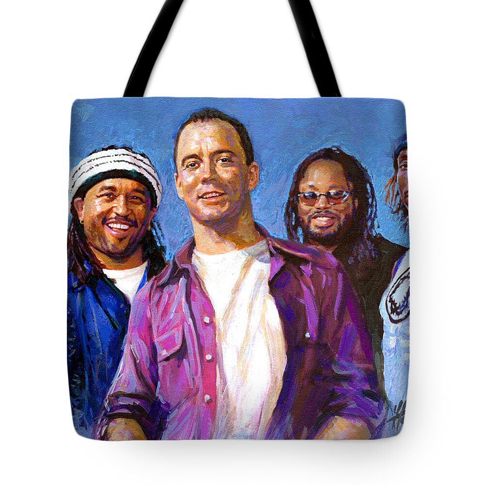 Dave Matthews Band Tote Bag featuring the drawing Dave Matthews Band by Viola El