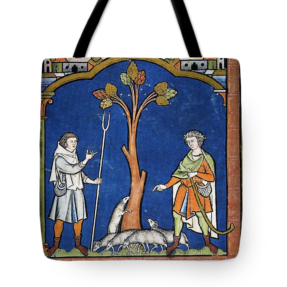 13th Century Tote Bag featuring the painting David Leaves Flock by Granger