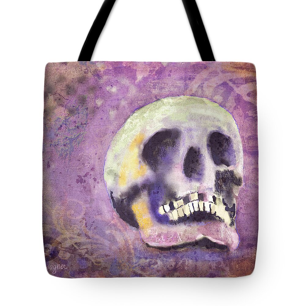 Skull Tote Bag featuring the digital art Day Of The Dead by Arline Wagner