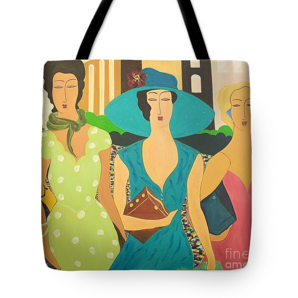 #fashion Tote Bag featuring the painting Daybreak by Jacquelinemari