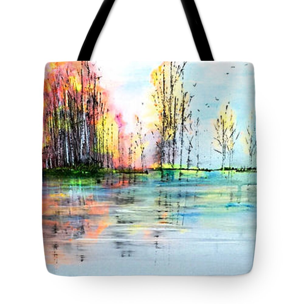 Jack Diamond Tote Bag featuring the painting Days End by Jack Diamond