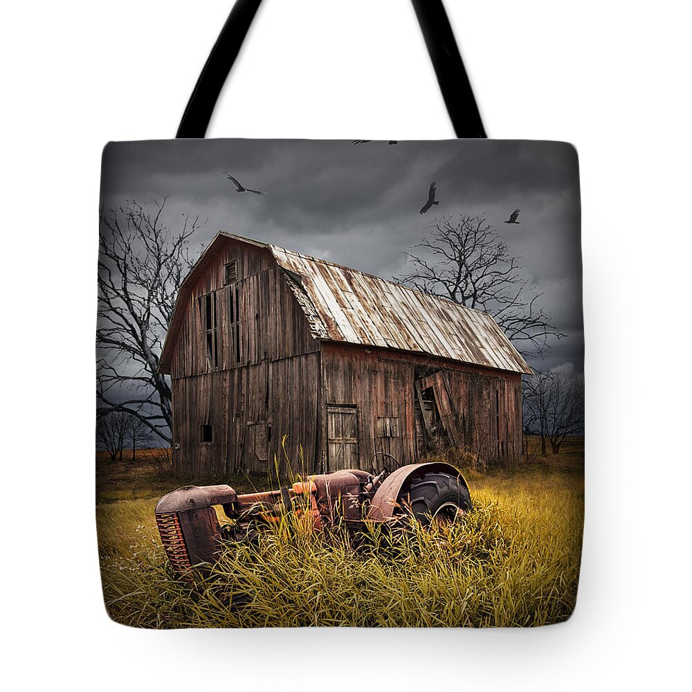 Art Tote Bag featuring the photograph Death of a Small Midwest Farm by Randall Nyhof