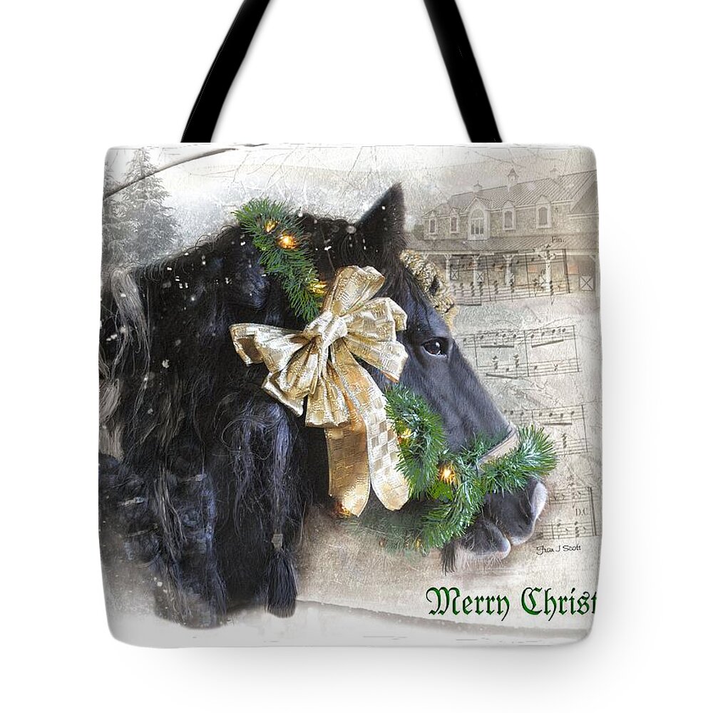 Christmas Tote Bag featuring the photograph Deck the Stalls... by Fran J Scott