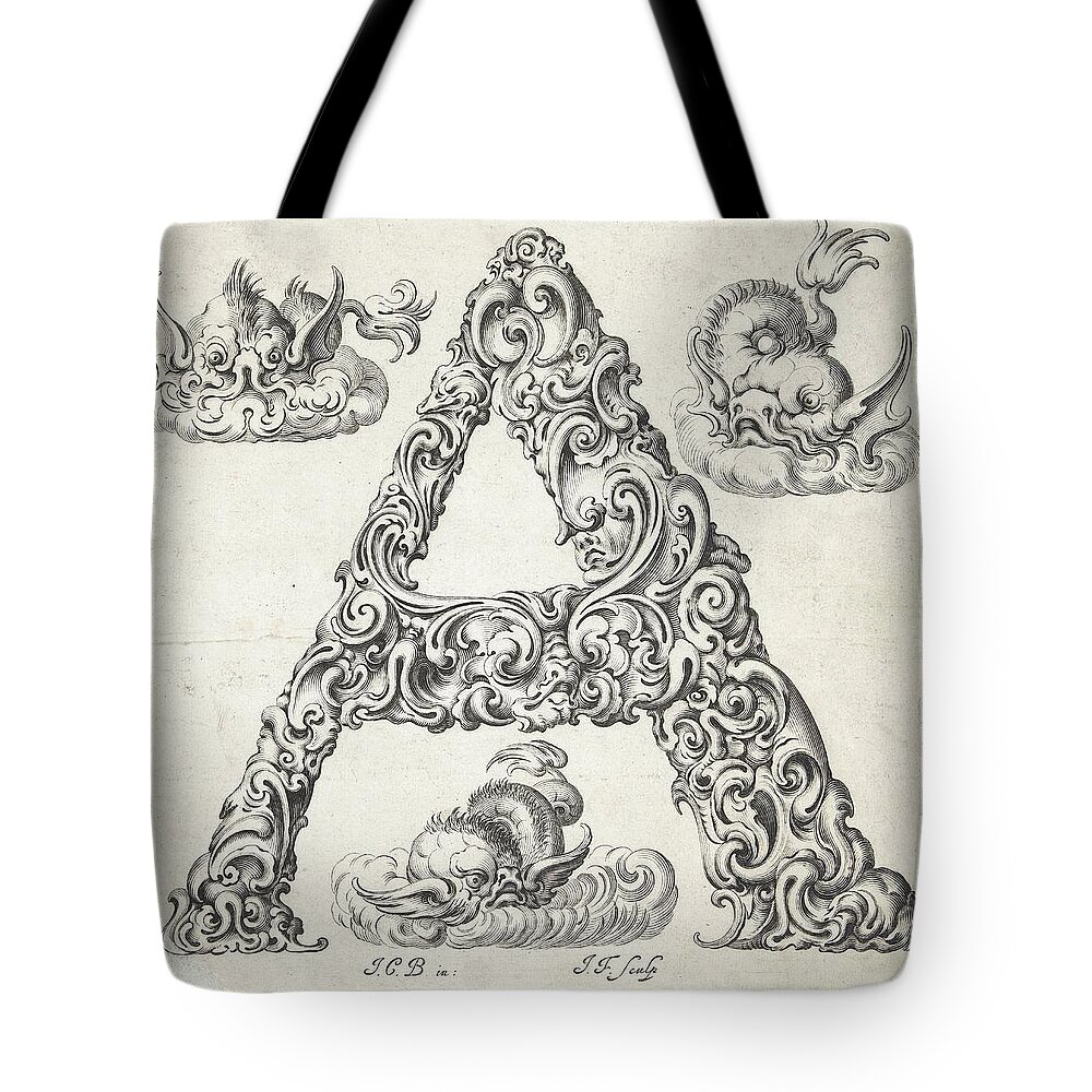 A Tote Bag featuring the photograph Decorative Letter Type A 1650 by Georgia Clare