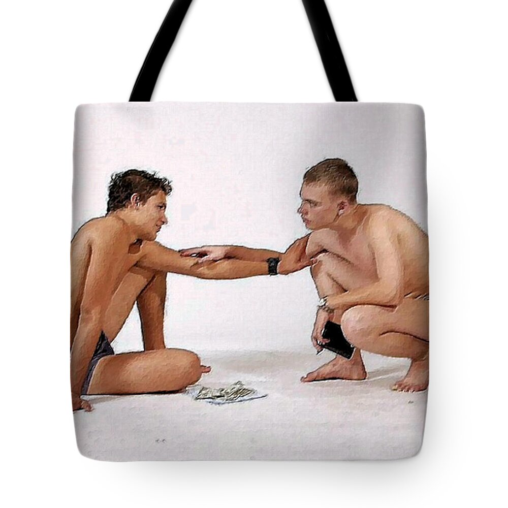 Troy Caperton Tote Bag featuring the painting Deep Affection by Troy Caperton