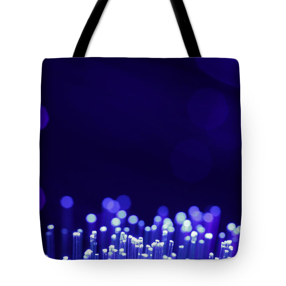 Abstract Tote Bag featuring the photograph Deep Purple by Dazzle Zazz