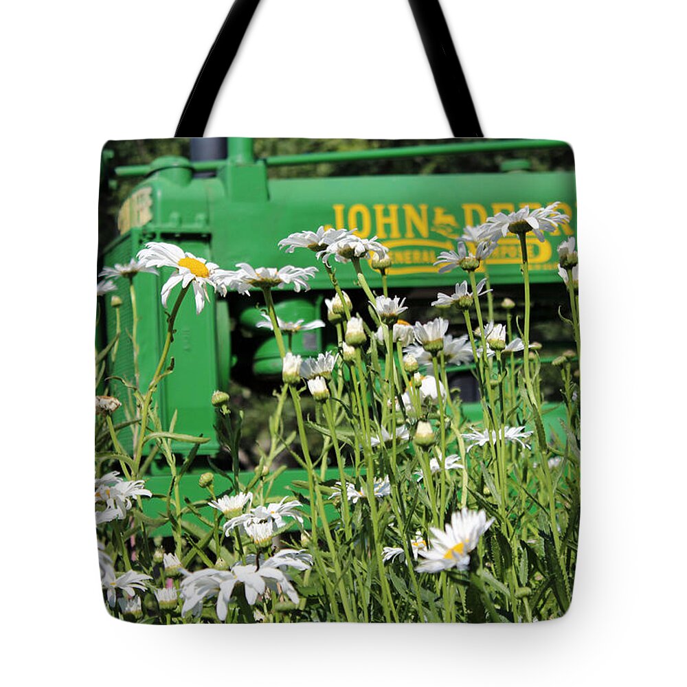 Farm Tote Bag featuring the photograph Deere 1 by Lynn Sprowl