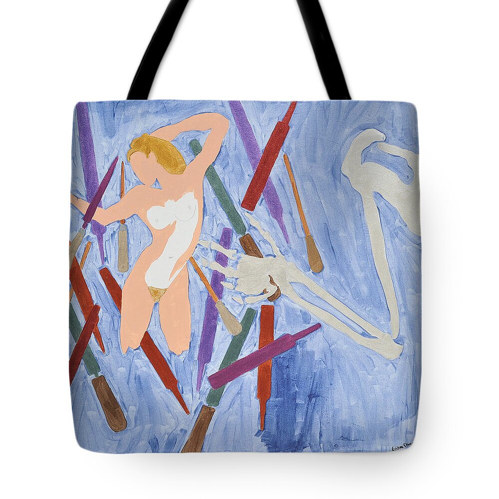 File Tote Bag featuring the painting Defiled by Erika Jean Chamberlin