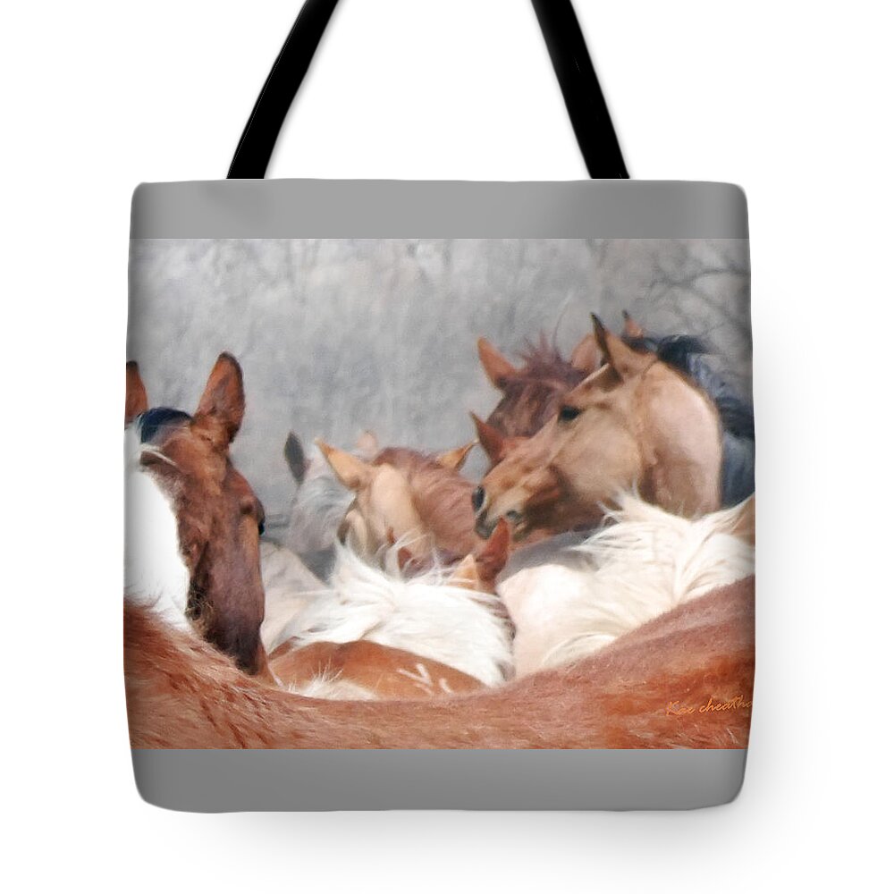 Horses Tote Bag featuring the photograph Delicate Illusion by Kae Cheatham