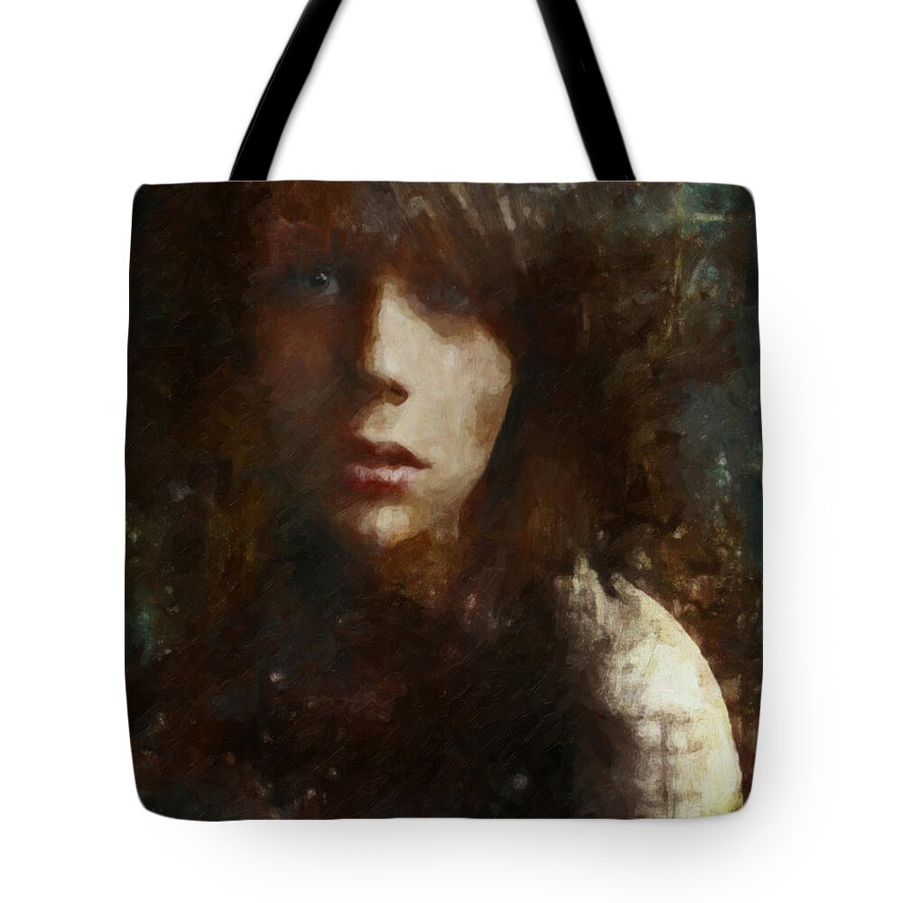 Abstract Tote Bag featuring the digital art Delicate by Joe Misrasi